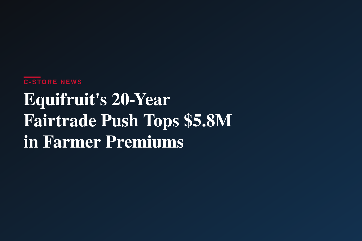 $5.8 Million and Counting: Equifruit Celebrates 20 Years of Fairtrade Bananas with First-Ever Impact Report
