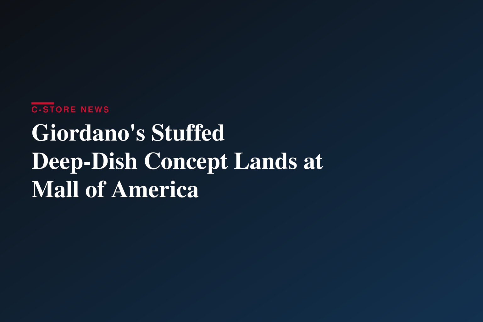 Giordano's to Open Mall of America® Location on July 16