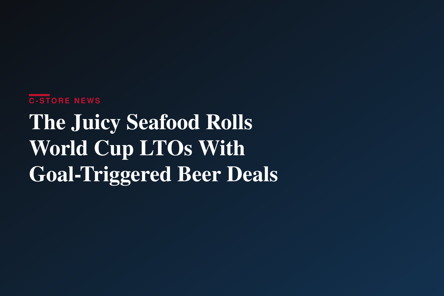 The Juicy Seafood Introduces World Cup Food and Drink Specials for Soccer Fans